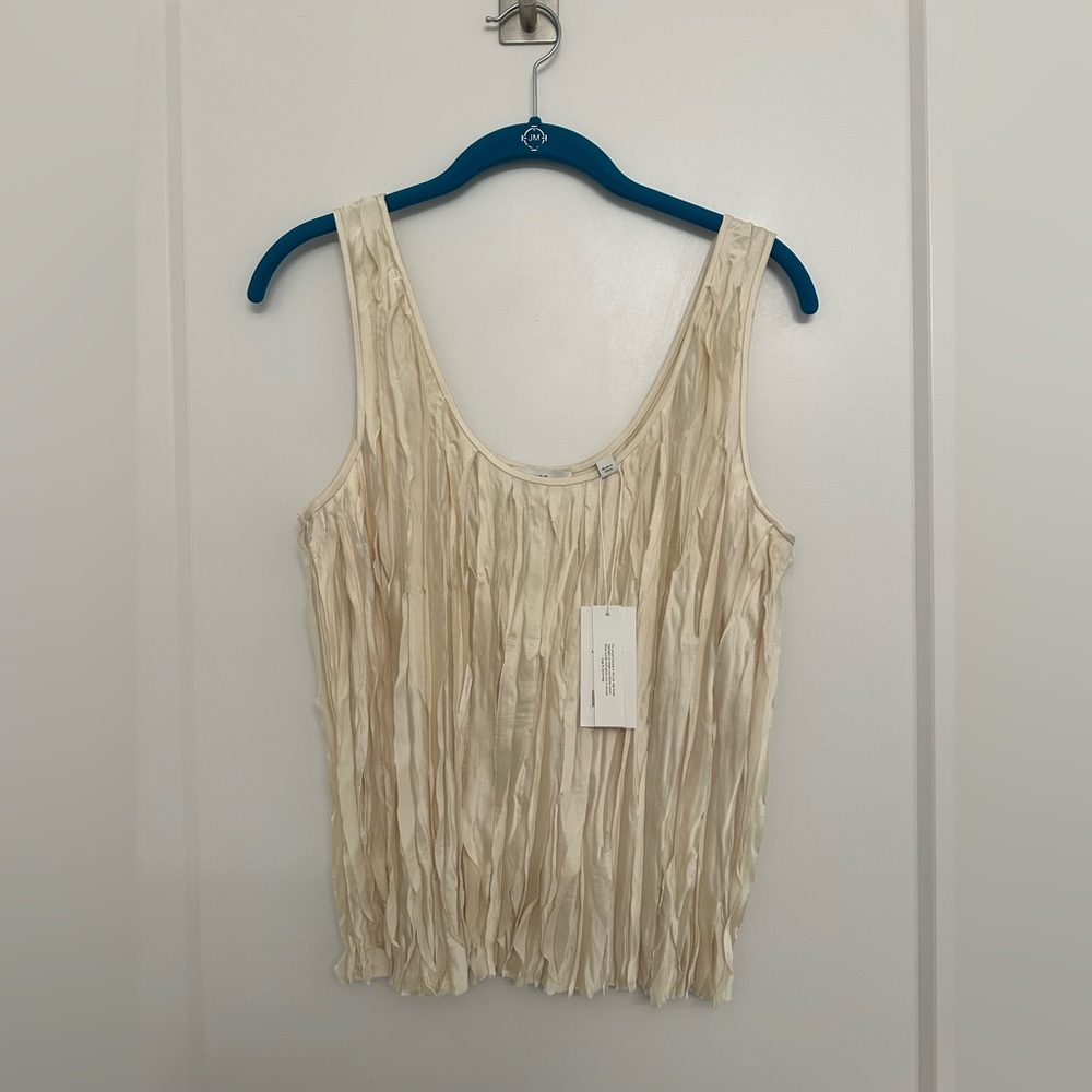 Vince Cream Pleated Camisole Top